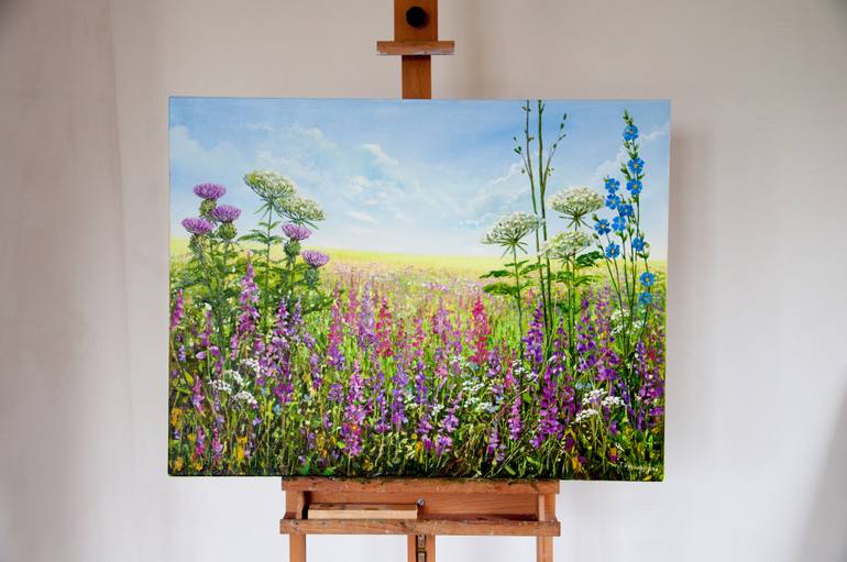 Original Art Deco Landscape Painting by Tetyana Vysochynska