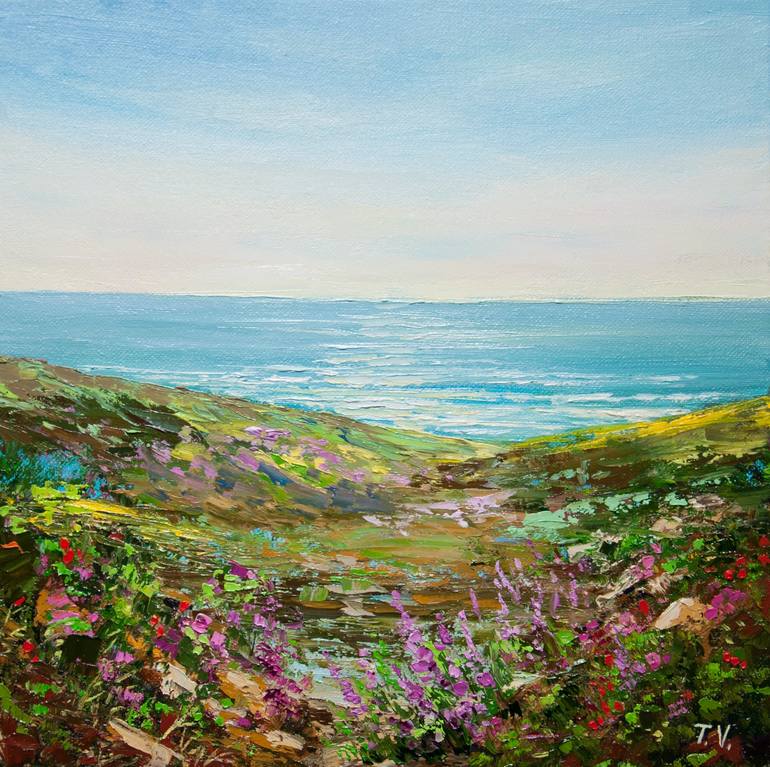 Seashore landscape. Oil painting. Painting by Tetyana Vysochynska ...