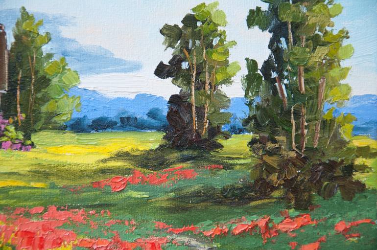 Original Expressionism Landscape Painting by Tetyana Vysochynska