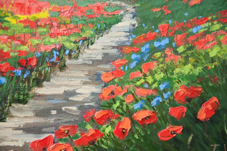 Original Expressionism Landscape Painting by Tetyana Vysochynska