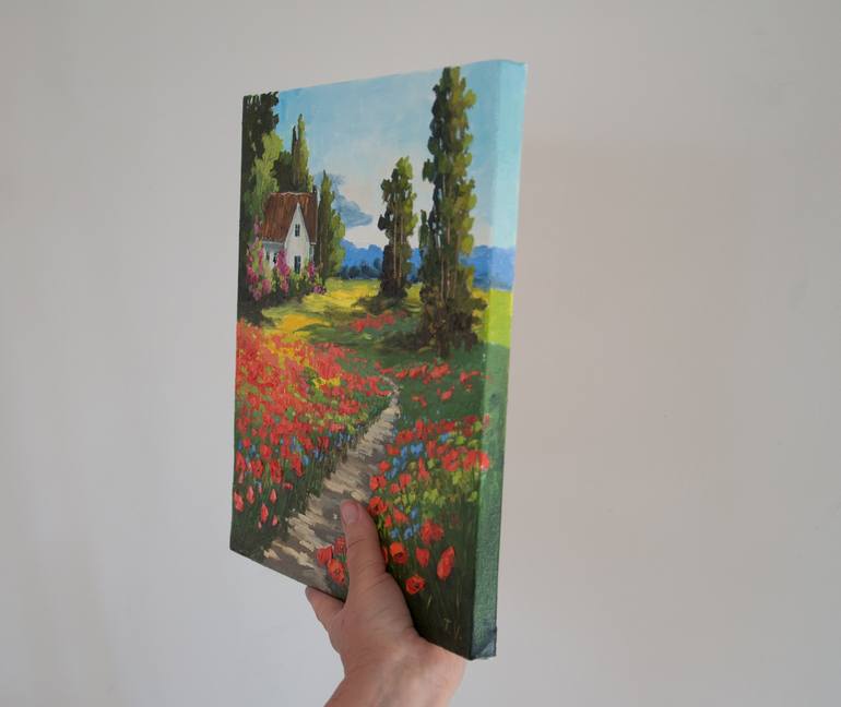 Original Expressionism Landscape Painting by Tetyana Vysochynska