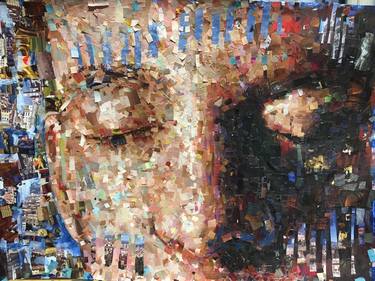 Original Portrait Collage by Jessica Russo Scherr