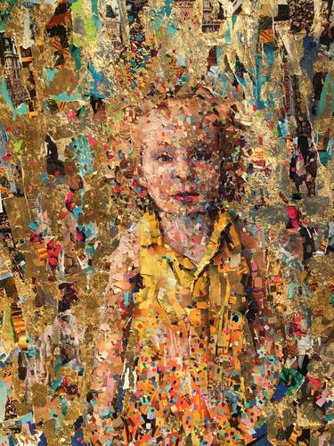 Original Portrait Collage by Jessica Russo Scherr