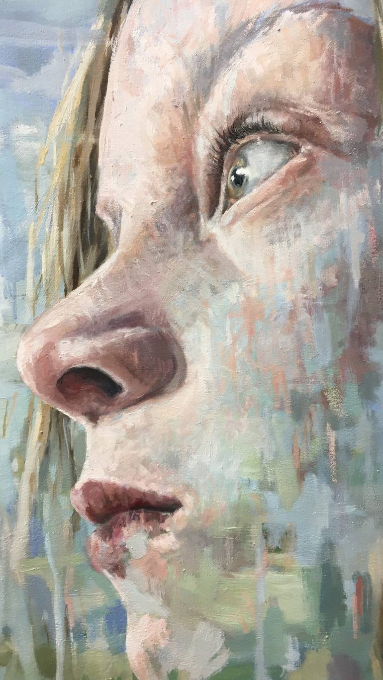 Original Abstract Expressionism Portrait Painting by Jessica Russo Scherr