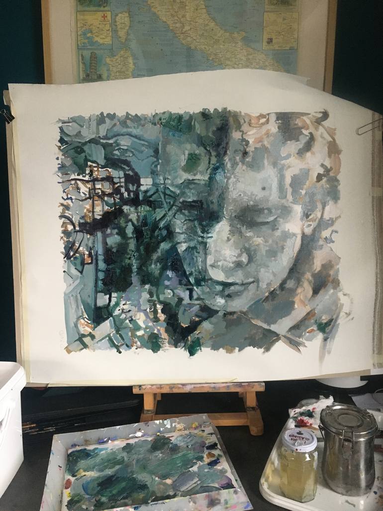 Original Portrait Painting by Jessica Russo Scherr