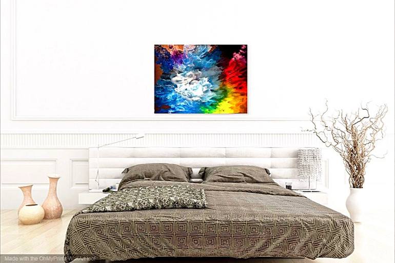 Original Abstract Floral Painting by Ck Art