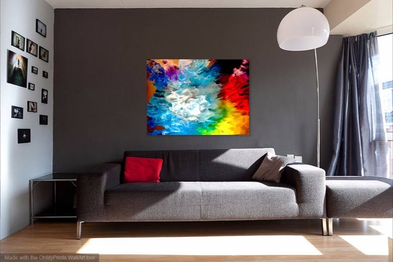 Original Abstract Floral Painting by Ck Art