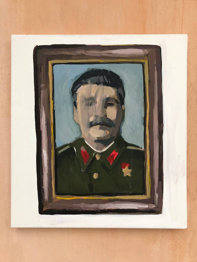Original Conceptual Politics Painting by Cvika Rabinovich