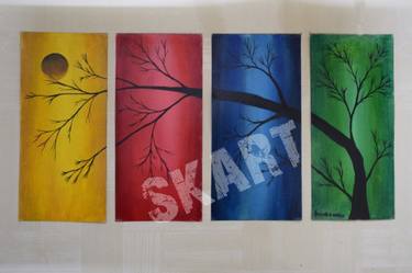 Tree Collage Style Painting thumb