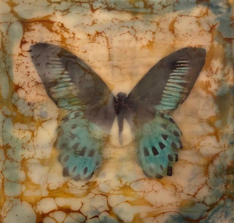 Encaustic Butterfly No. 1 Painting by Susan Peters | Saatchi Art