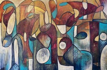 Original Fine Art Abstract Paintings by Susan Peters