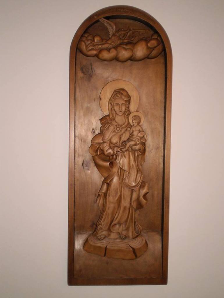 Original Art Deco Religious Sculpture by Pantelis Lazaridis