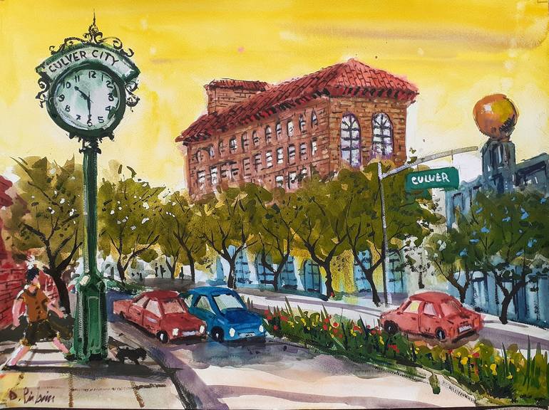 Hollywood boulevard Painting by Davide Piubeni | Saatchi Art Australia