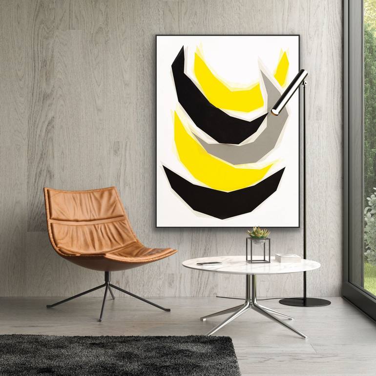 Original Minimalism Abstract Painting by Catia Goffinet