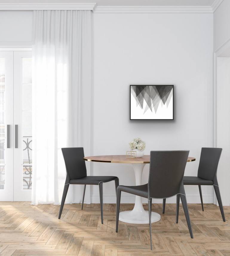 Original Geometric Abstract Painting by Catia Goffinet