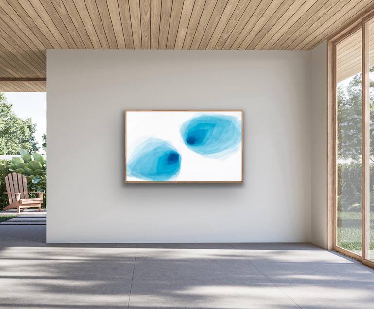 Original Geometric Abstract Painting by Catia Goffinet