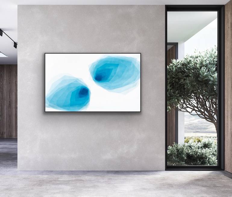 Original Geometric Abstract Painting by Catia Goffinet