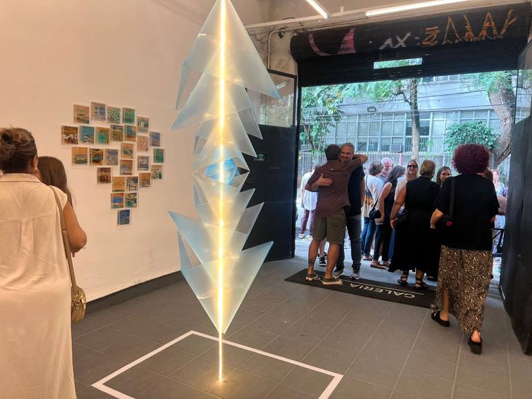 Original Geometric Abstract Sculpture by Catia Goffinet