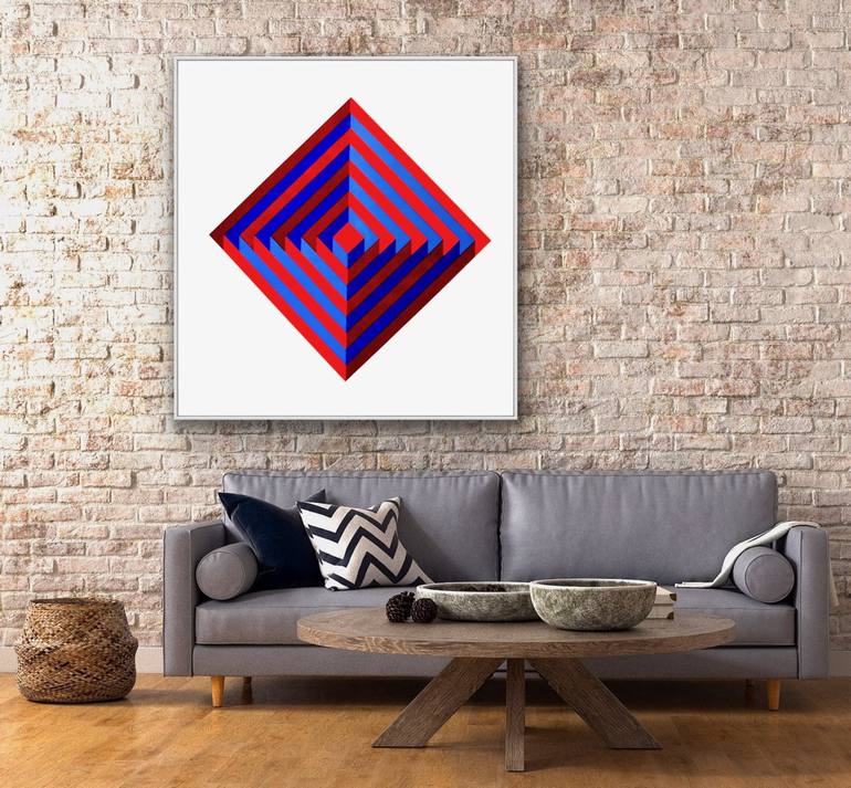 Original Abstract Geometric Painting by Catia Goffinet