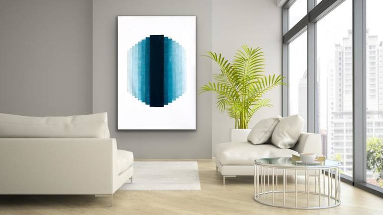 Original geometric Abstract Painting by Catia Goffinet