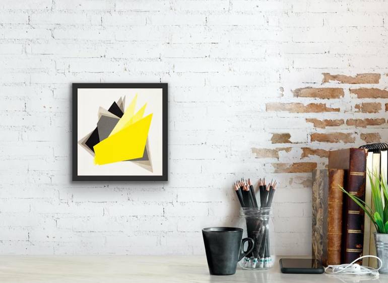 Original Cubism Abstract Painting by Catia Goffinet