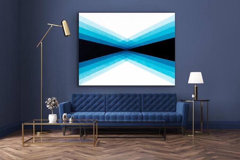 Original geometric Abstract Painting by Catia Goffinet