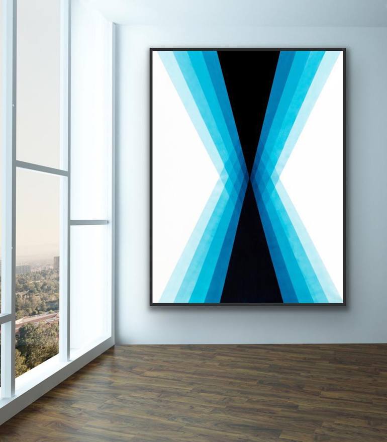 Original Cubism Abstract Painting by Catia Goffinet