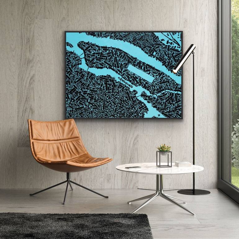 Original Modern Abstract Painting by Catia Goffinet