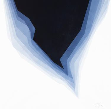 Saatchi Art Artist Catia Goffinet; Paintings, “Intuition Black Blue 3” #art