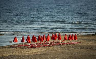 Umbrellas on the beach, Crete - Limited Edition 1 of 10 thumb