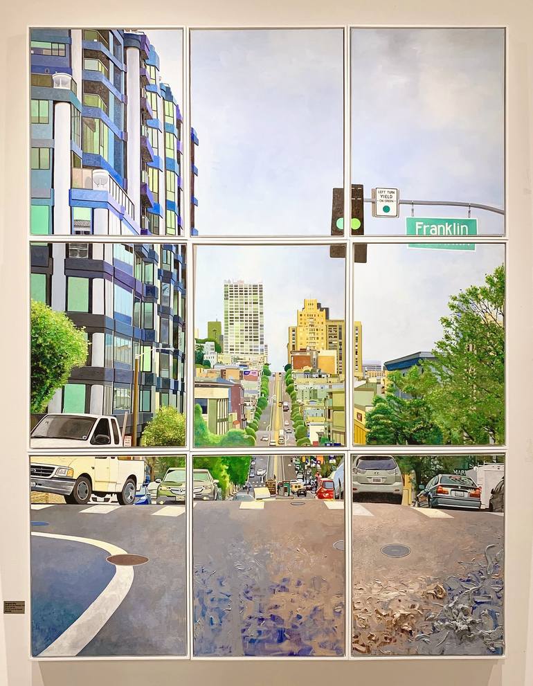 Original Cityscape Landscape Painting by YONGMIN CHO