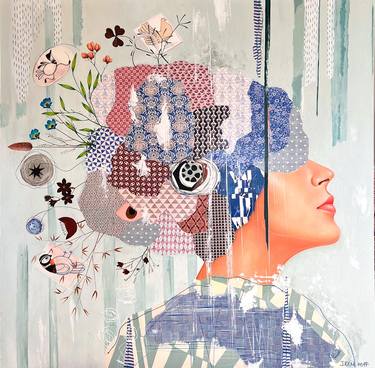 Print of Conceptual Portrait Mixed Media by Irene Hoff