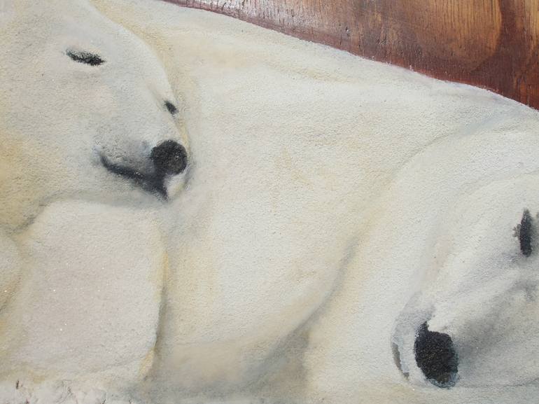 Polar Bear Marble Art. - Print