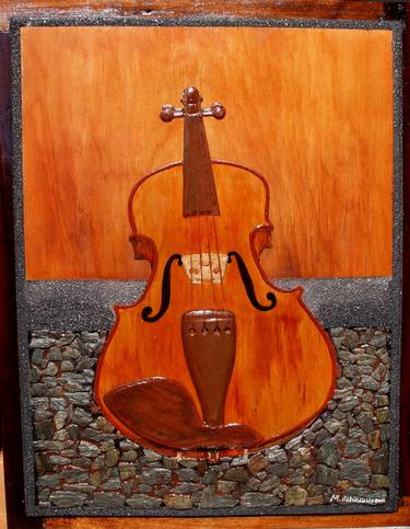 Original Art Deco Music Sculpture by Marcos Albuquerque
