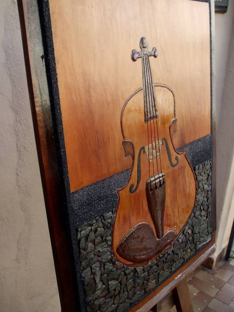 Original Art Deco Music Sculpture by Marcos Albuquerque