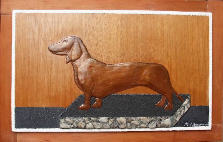 Original Art Deco Dogs Sculpture by Marcos Albuquerque
