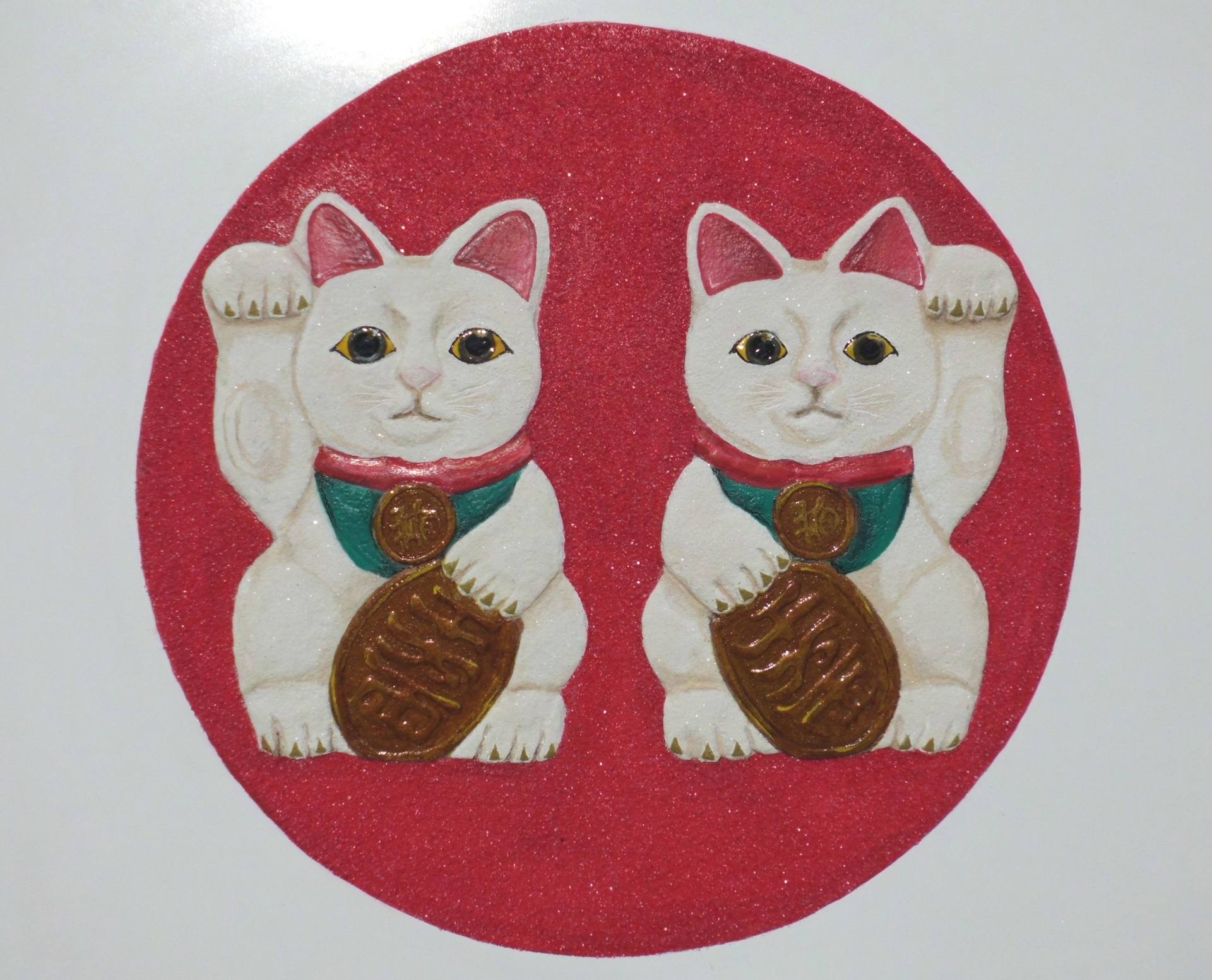 maneki neko painting