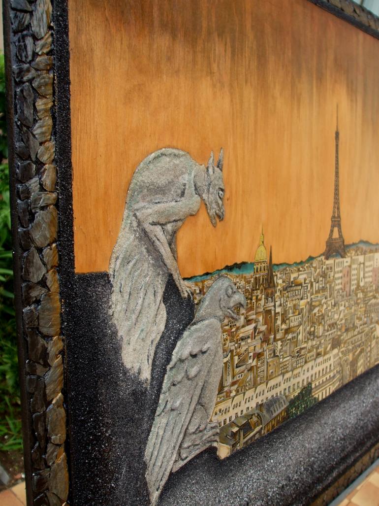 Original Art Deco Landscape Painting by Marcos Albuquerque