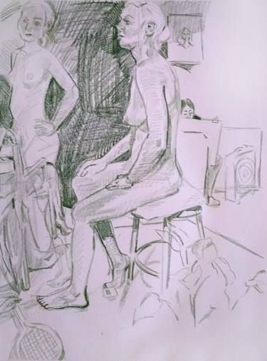 Print of Figurative Women Drawings by L Martinez