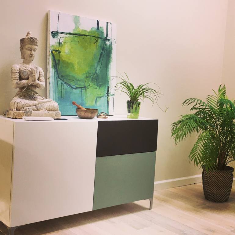 Original Abstract Painting by Carole Leslie