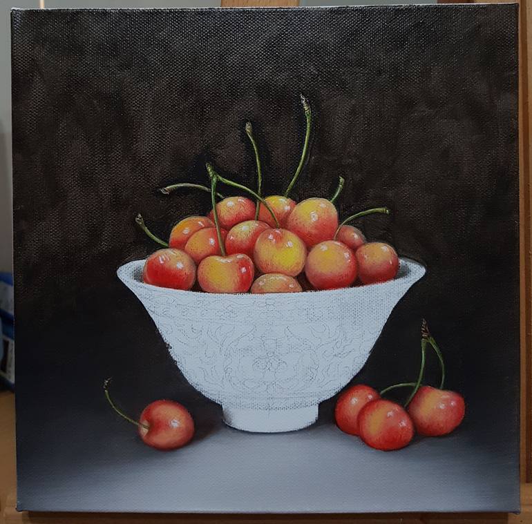 Original Realism Still Life Painting by Natasha Junmanee