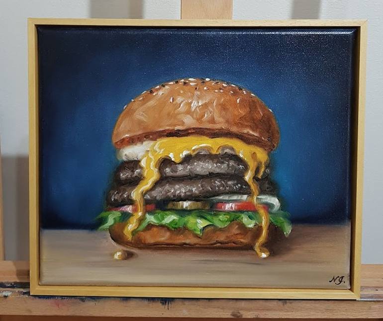 Original Realism Food Painting by Natasha Junmanee