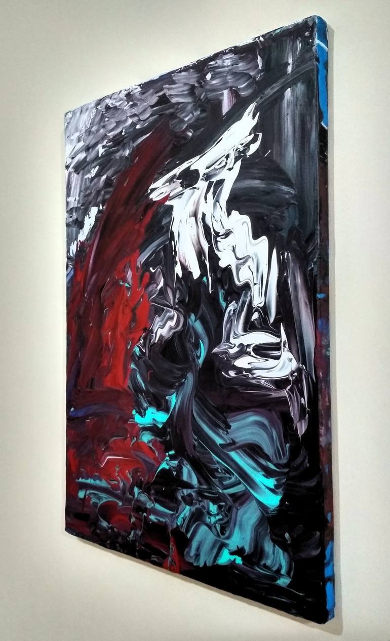 Original Abstract Expressionism Abstract Painting by Tuba ÖZKAN