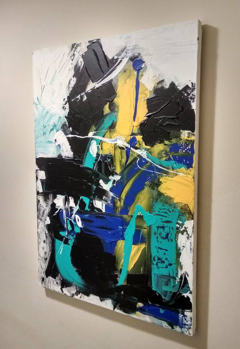 Original Abstract Expressionism Abstract Painting by Tuba ASLAN 