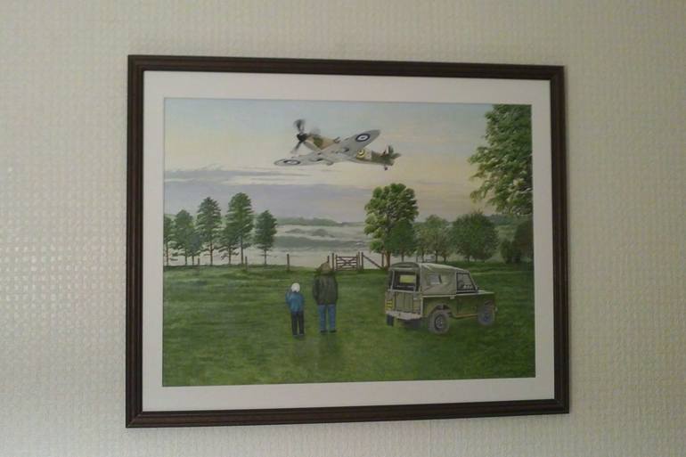 Original Airplane Painting by mark sutton