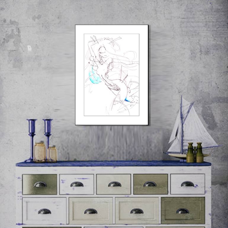 Original Illustration Nude Painting by Io Zarate