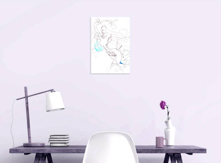 Original Illustration Nude Painting by Io Zarate