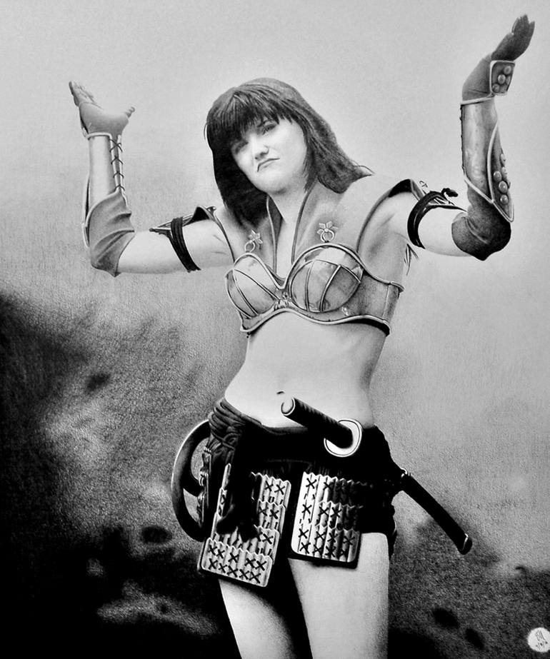 Xena: Warrior Princess Drawing by Stephen Marts