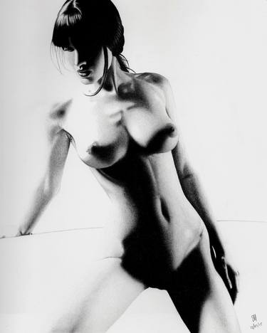 Print of Photorealism Nude Drawings by Stephen Marts