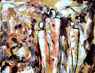 Print of Abstract People Paintings by Grace Divine